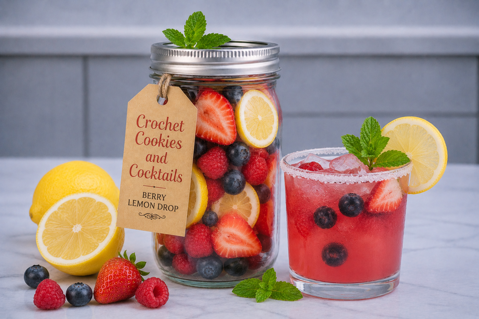Berry Lemon Drop in a Jar