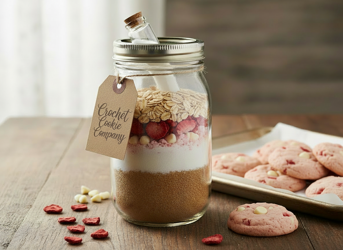 Strawberry Oatmeal Cookie In A Jar