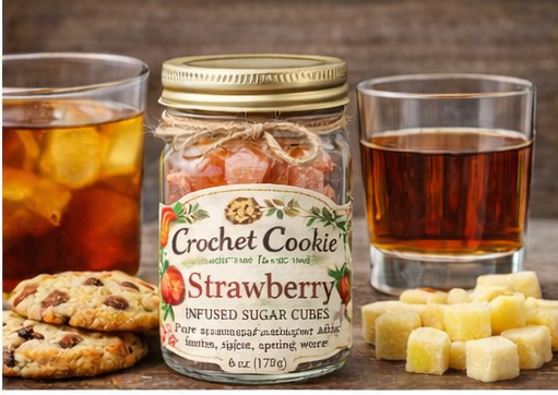 Strawberry Infused Sugar Cubes